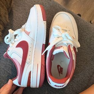 Nike Red and White Sneakers